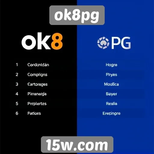 Comparação entre ok8pg e concorrentes